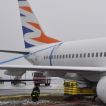 Vyprošťování Boeingu 737-800 v polských Katowicích VODOZNAK 13.03.2013
